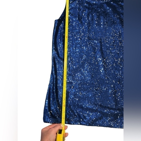 Camaieu Sequenced Midnight Blue Women Top - Picture 4 of 9